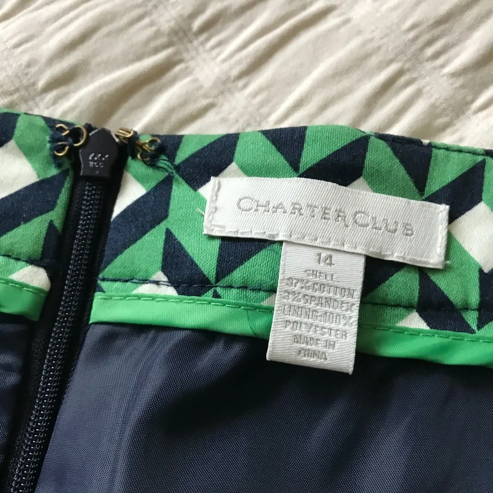 Charter Club Geometric Print Pencil Skirt. Sz 14 - Picture 4 of 4